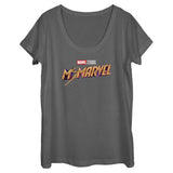 Women's Marvel Classic Logo Scoop Neck T-Shirt