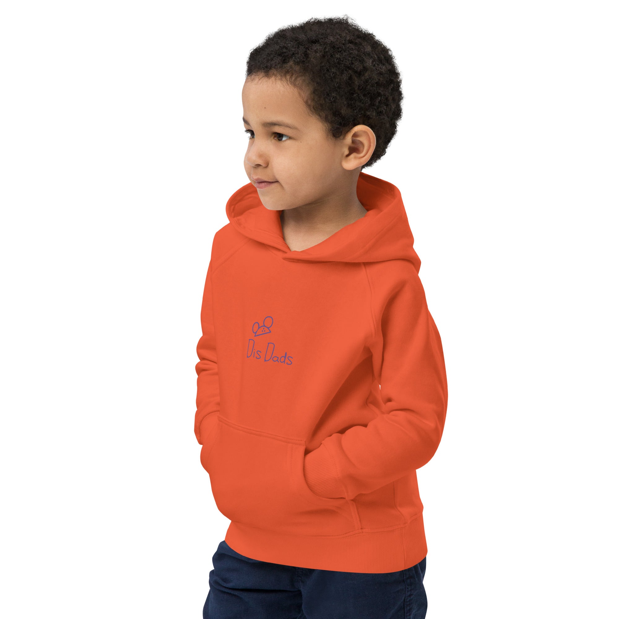 Dis Dads Magic Ears Embroidered Kids Eco Hoodie